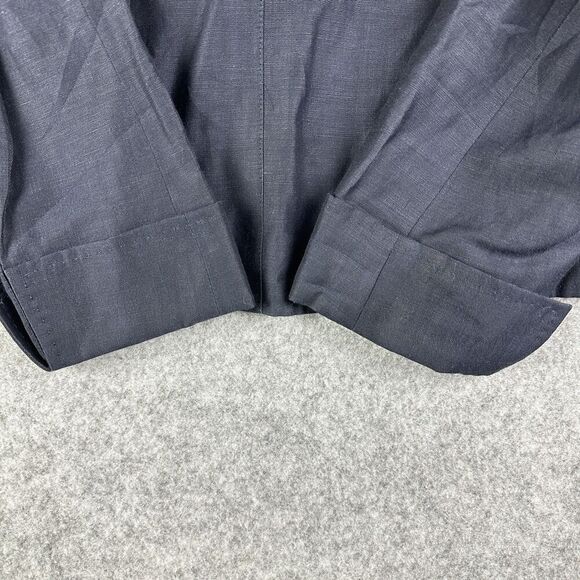 Lafayette 148 New York Blazer Womens 4 Linen Wool Notched Lapel Cuffed Jacket - Picture 10 of 16